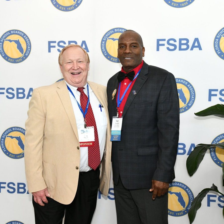 Sponsor poses with FSBA member at the annual conference