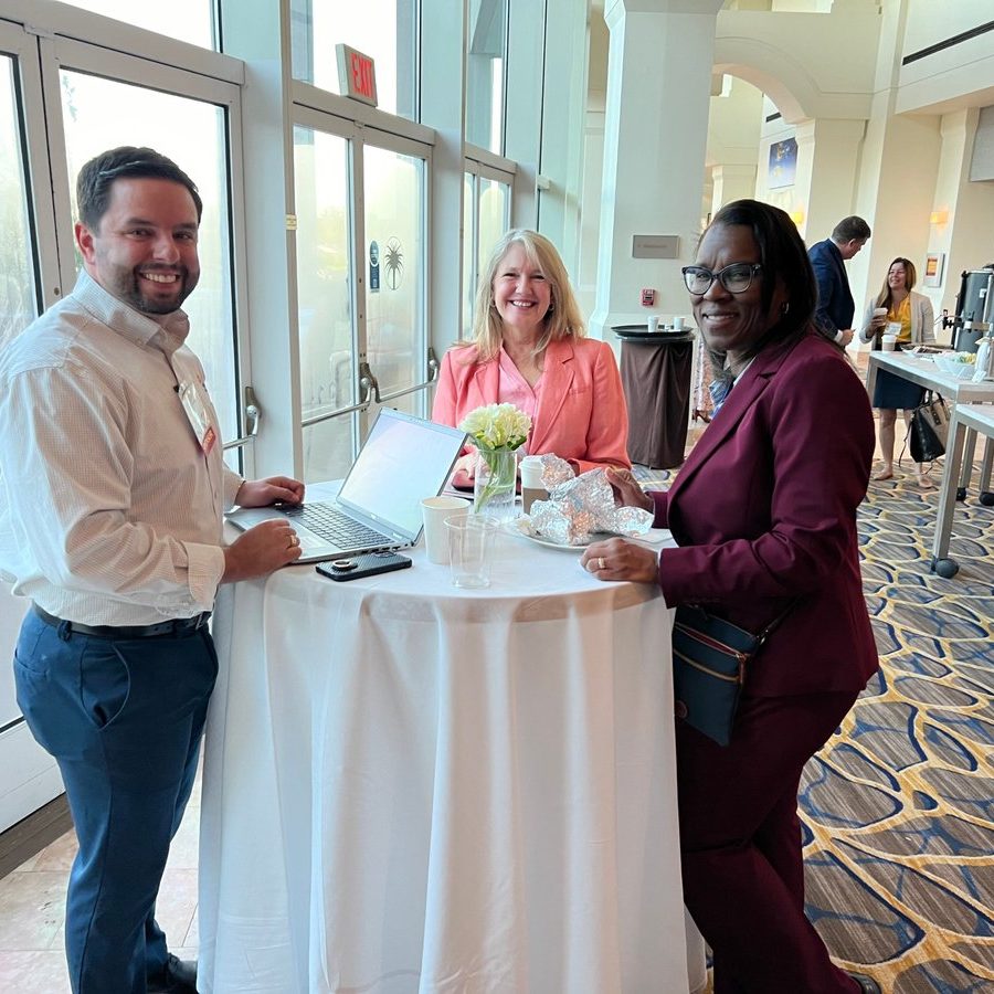 Sponsors network during a break
